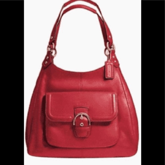 Coach Bags Coach Red Leather Hobo Bag Poshmark